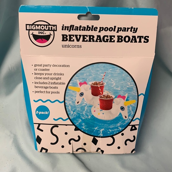 Inflatable Unicorn beverage float pack of 2 - Picture 1 of 3